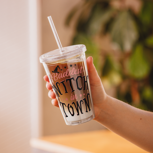 Baddest witch in town - Reusable Tumbler